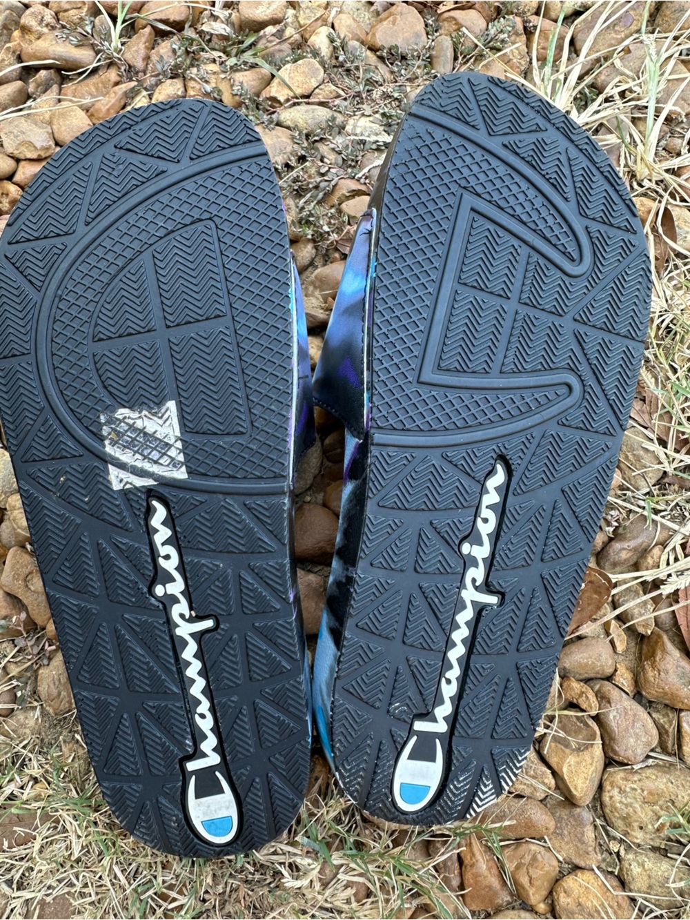 Champion Blue & Purple Tie-Dye Slide Sandals - Picture 2 of 2